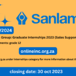 Sanlam Group: Graduate Internships 2023 (Sales Support Assistant)
