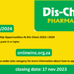 Learnership Opportunities At Dis-Chem 2023 / 2024