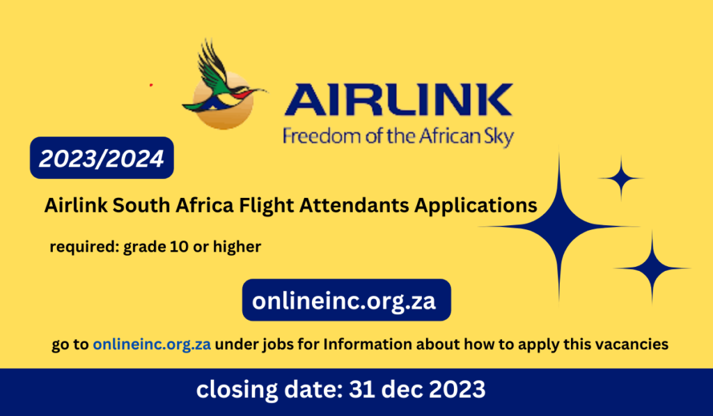 Airlink South Africa Flight Attendants Applications
