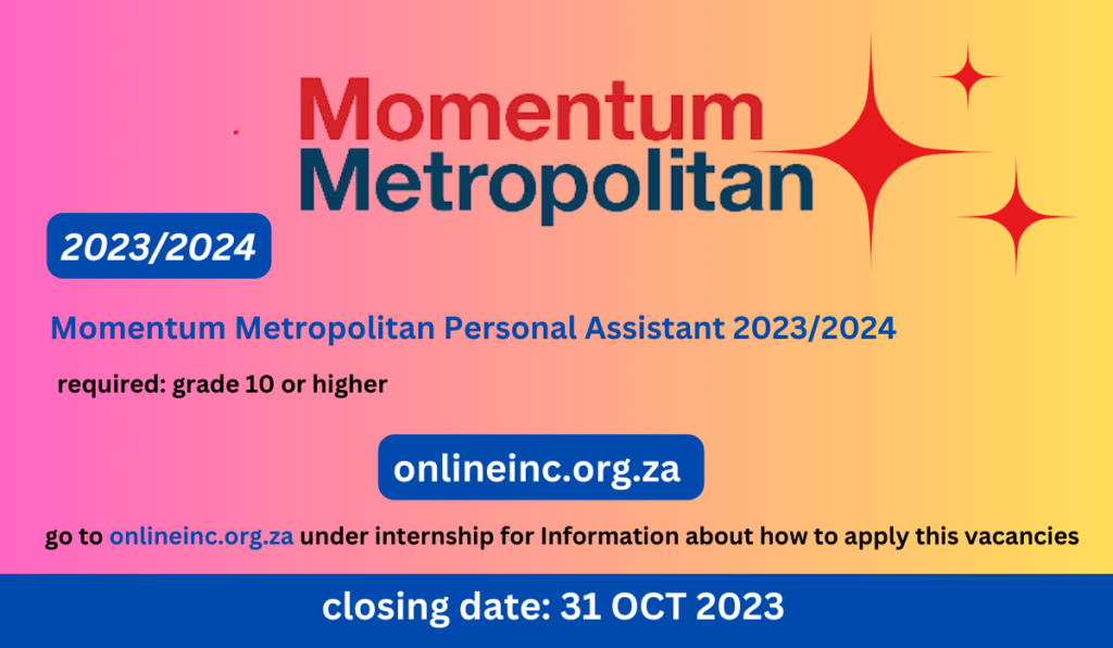 Momentum Metropolitan Personal Assistant 2023/2024