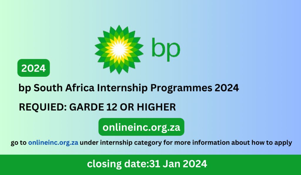 bp South Africa Internship Programmes 2024