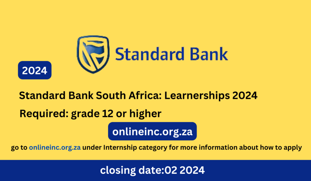 Standard Bank South Africa: Learnerships 2024