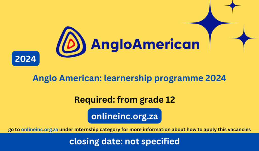 Anglo American: learnership programme 2024