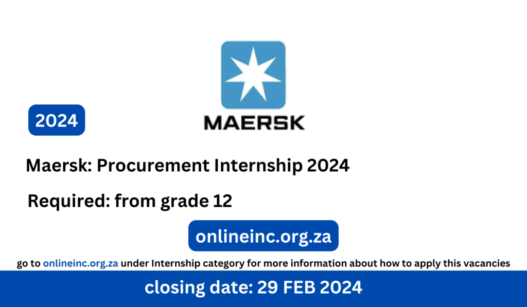 Maersk: Procurement Internship 2024