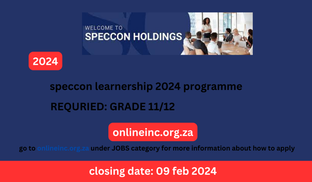 speccon learnership 2024 programme