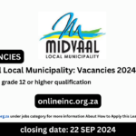 Midvaal Local Municipality: Vacancies 2024