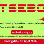 Tsebo group : cleaning Supervision Learnership 2024