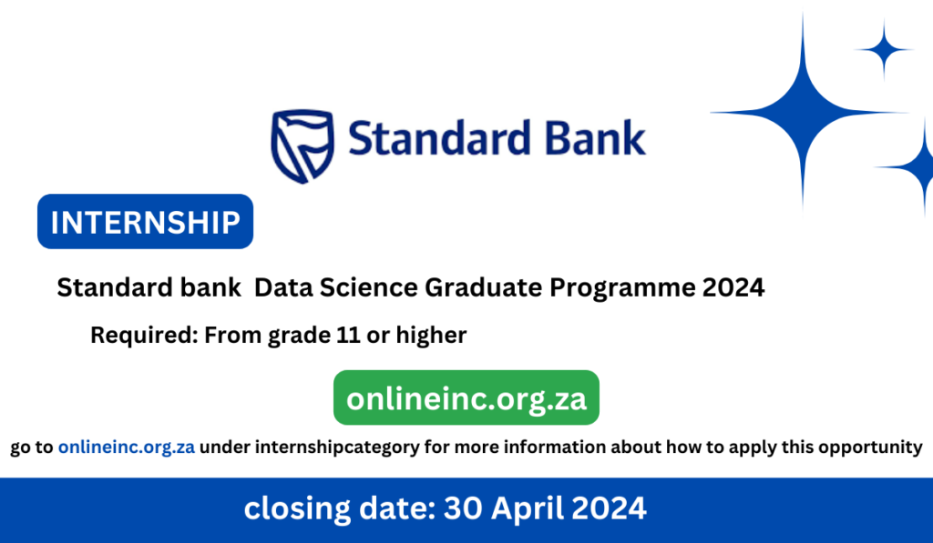 Standard bank  Data Science Graduate Programme 2024