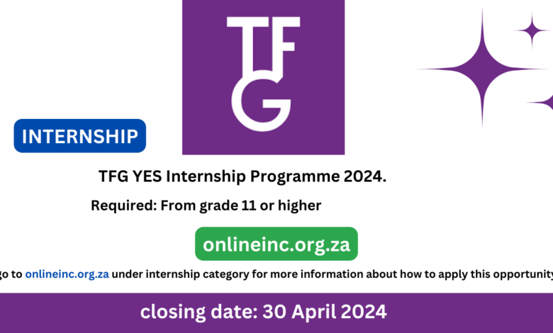 TFG YES Internship Programme 2024. - Onlineinc