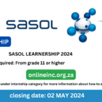 SASOL LEARNERSHIP 2024