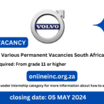 X2 Volvo Various Permanent Vacancies South Africa
