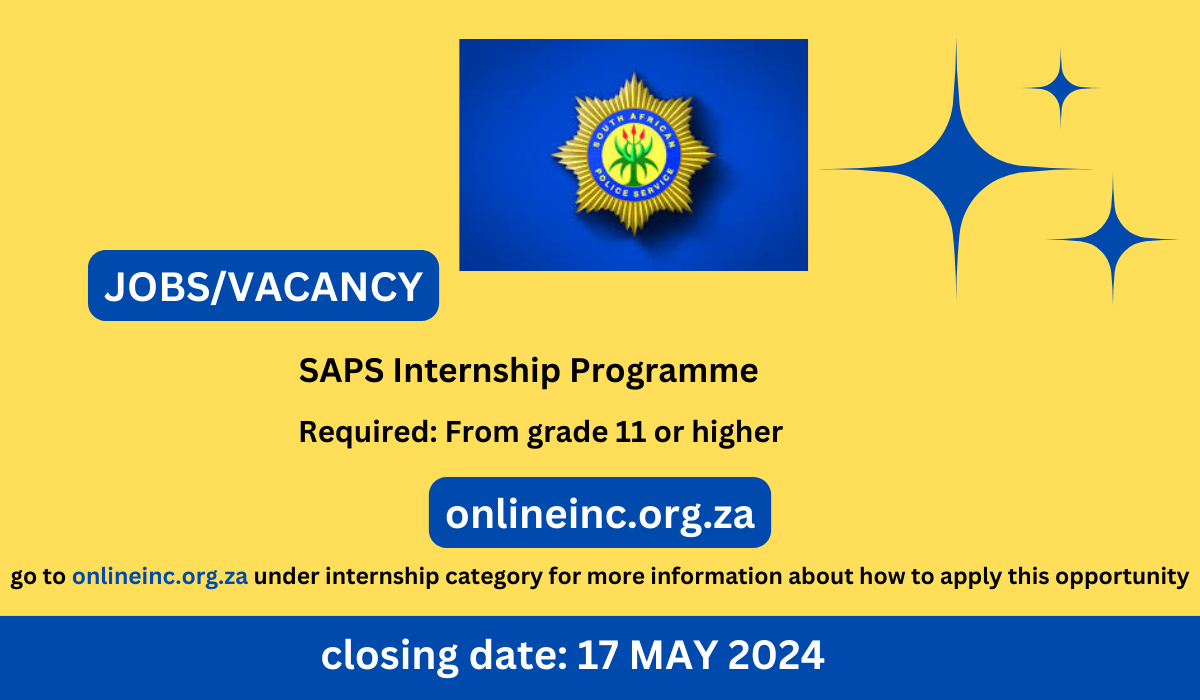 SAPS Internship Programme X6 2024 onlineinc