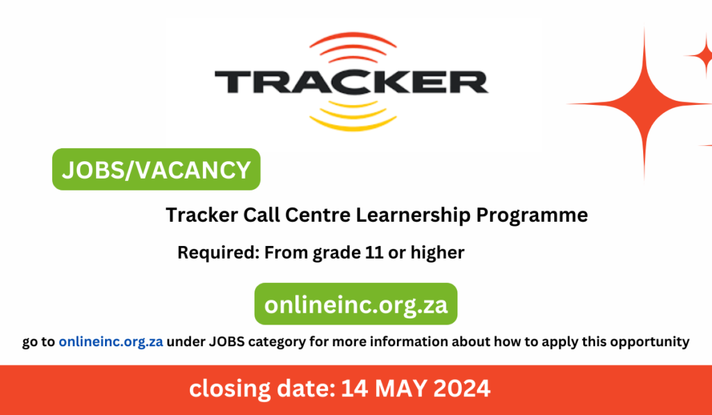 Tracker Call Centre Learnership Programme 2024/2025