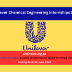 Unilever Chemical Engineering Internships 2024